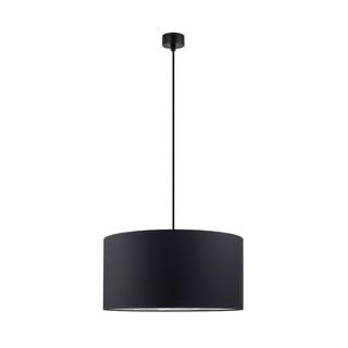 Črna viseča svetilka z detajli v srebrni barvi Sotto Luce Mika, ⌀ 50 cm
