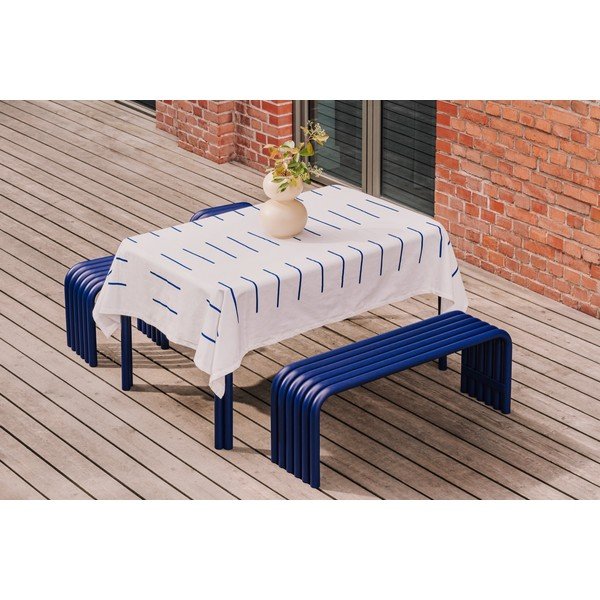 Modra kovinska vrtna klop Nokk – noo.ma-image-2