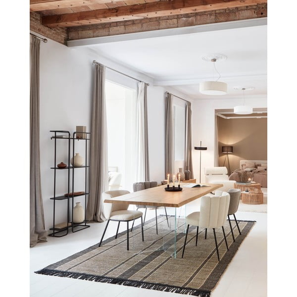 Obojestranska preproga iz morske trave v črni in naravni barvi 200x300 cm Brunilda – Kave Home-image-1