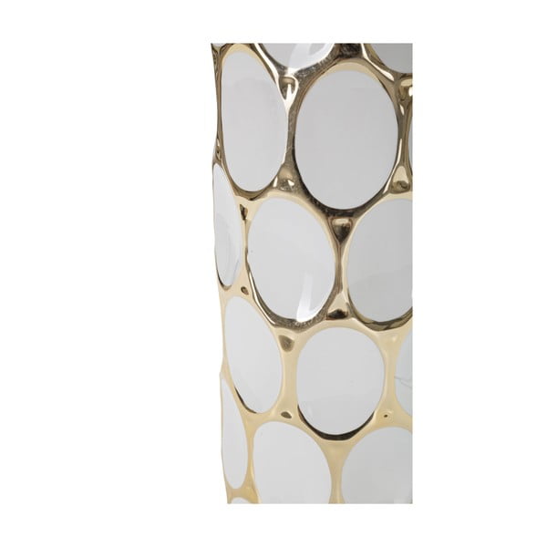 Keramična namizna svetilka s tekstilnim senčilom v beli in zlati barvi (višina 56 cm) Glam Carv – Mauro Ferretti-image-4