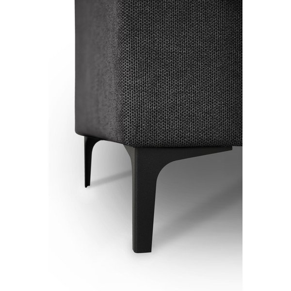 Antracitno siva kotna sedežna garnitura iz šenilje (levi kot/v obliki črke "U") Fabian – Scandic-image-4