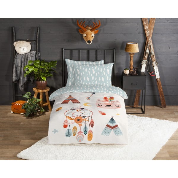 Enojna flanelna otroška posteljnina 140x200 cm Dreamy – Good Morning-image-1