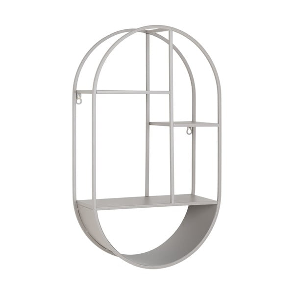 Svetlo siva večnivojska kovinska polica 35 cm Feira – House Nordic-image-1