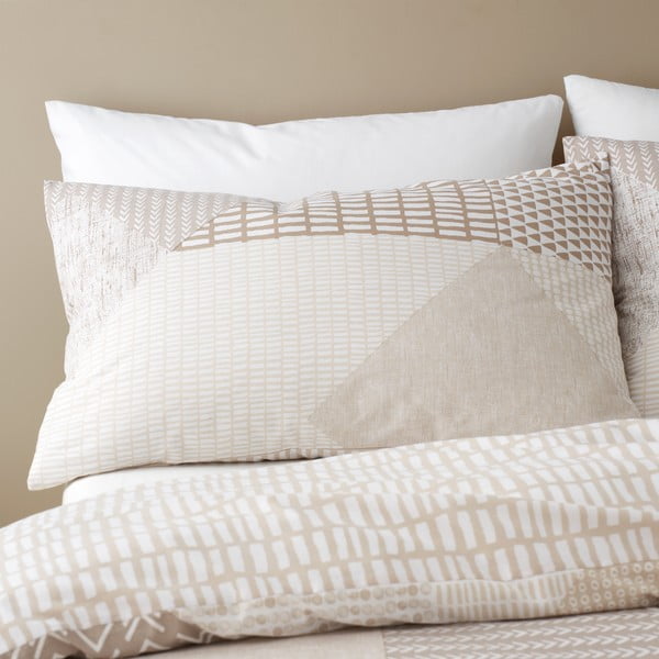 Bež enojna posteljnina 135x200 cm Larsson Geo – Catherine Lansfield-image-3