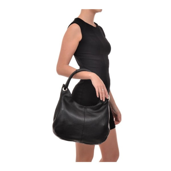 Črna usnjena torbica Carla Ferreri Giuliya-image-4