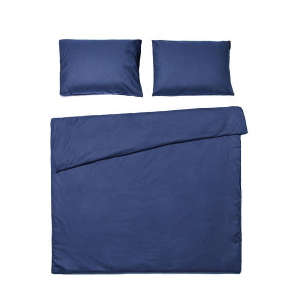 Mornarsko modra bombažna posteljnina za zakonsko posteljo Bonami Selection, 160 x 200 cm