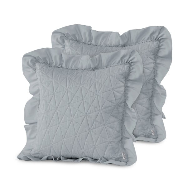 Komplet 2 sivih prevlek za vzglavnik AmeliaHome Tilia, 45 x 45 cm-image-1