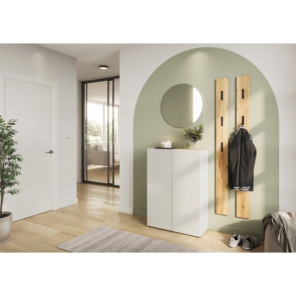 Bela omarica v hrastovem dekorju 74x105x33 cm Alviano – Germania-image-2