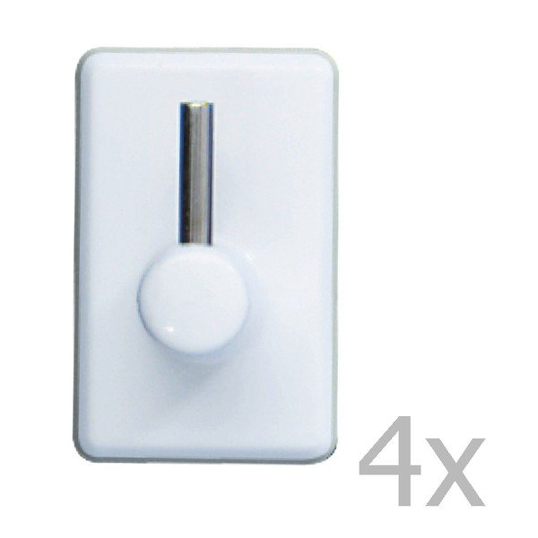 Komplet 4 kjukastih obešalnikov Wenko White-image-1
