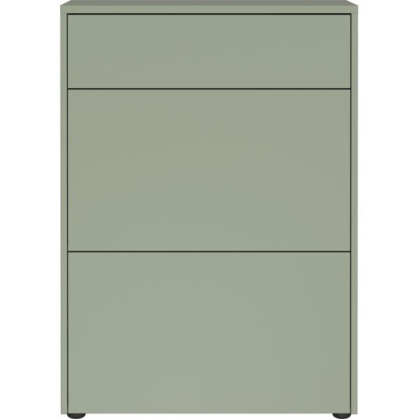 Prašno zelena omarica v mat dekorju 70x99x34 cm Binetto – Germania-image-3