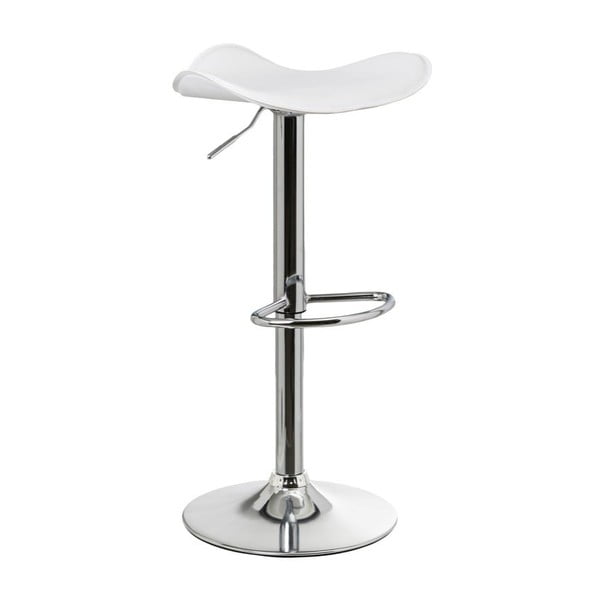 Beli barski stoli z nastavljivo višino iz umetnega usnja v kompletu 2 ks (višina sedeža 73 cm) – Casa Selección