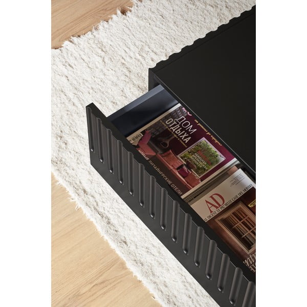 Črna mizica z 2 predaloma Teulat Doric-image-2