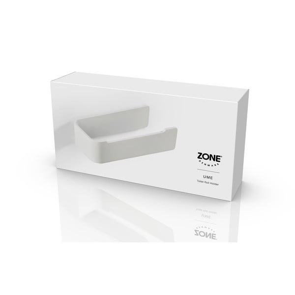 Belo kovinsko stensko držalo za toaletni papir Ume – Zone-image-3