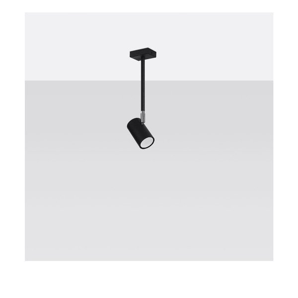 Črno točkovno svetilo 6x10 cm Jones – Sollux-image-2