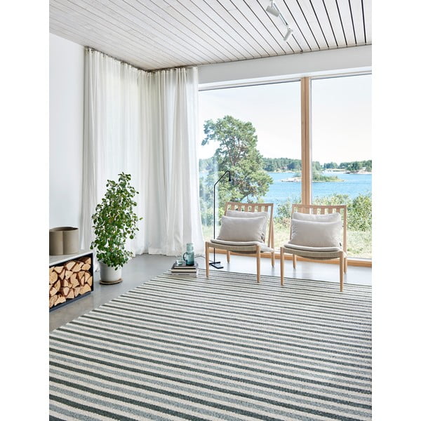 Zelena/kremno bela notranja in zunanja preproga 70x120 cm Teo Sage – Pappelina-image-2