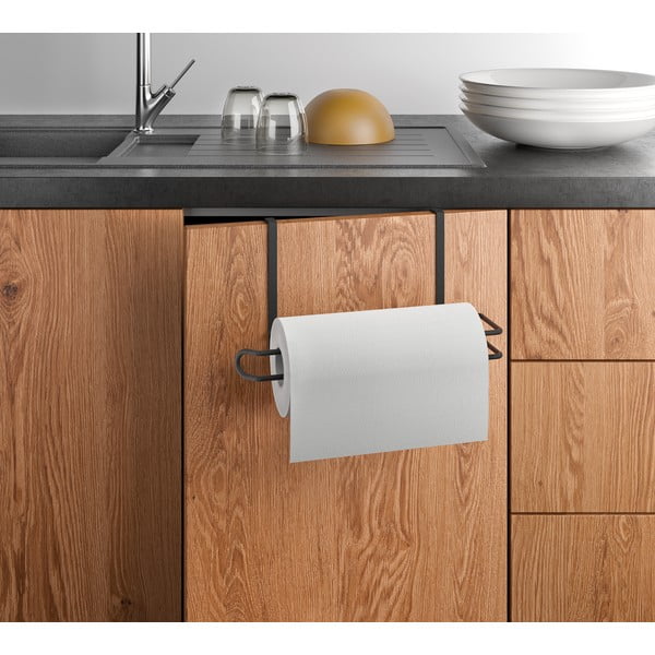 Črno viseče držalo za kuhinjske brisače Metaltex-image-2