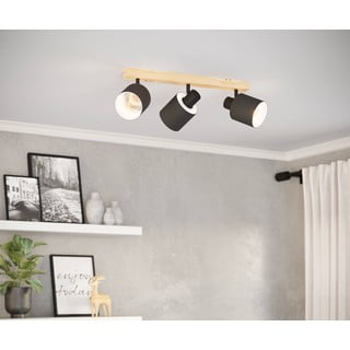 Črno točkovno svetilo 5x48 cm BATALLAS – EGLO