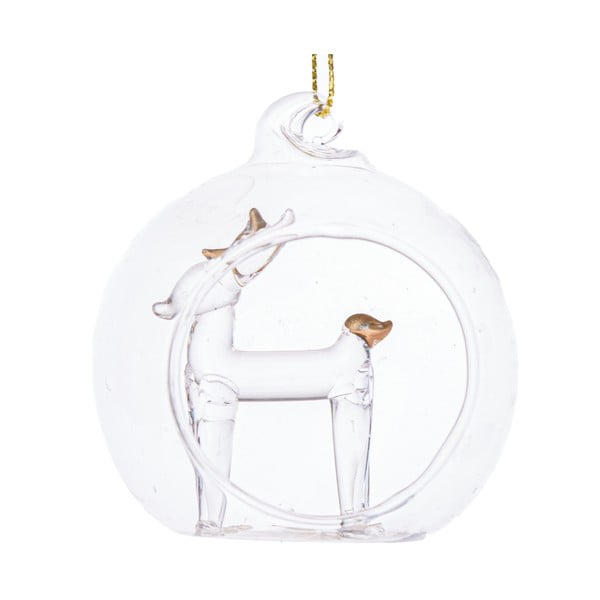 Steklen božični okrasek ø 6 cm Reindeer – Dakls