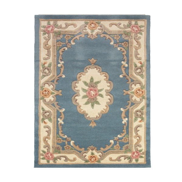 Modra volnena preproga Flair Rugs Aubusson, 75 x 150 cm