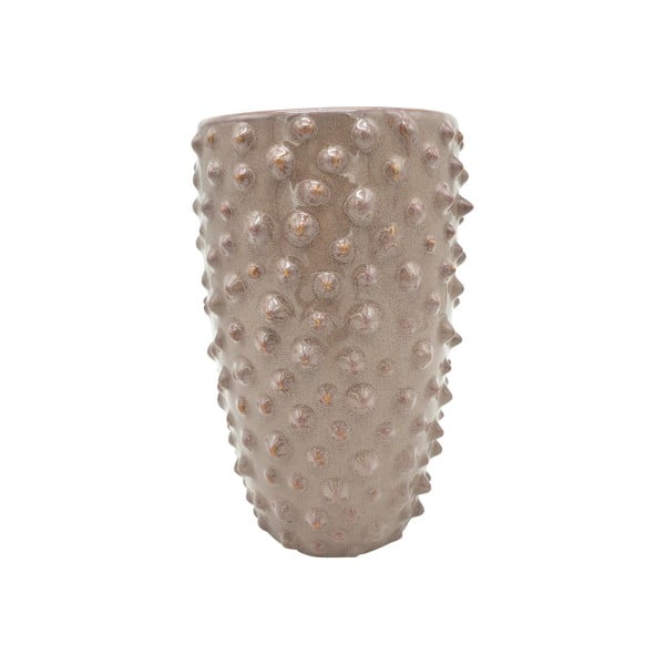 Sivo-rožnata keramična vaza PT LIVING Spotted, višina 25 cm
