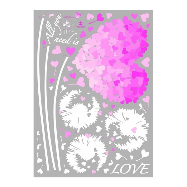 Nalepka Ambiance Pink Hearts-image-1