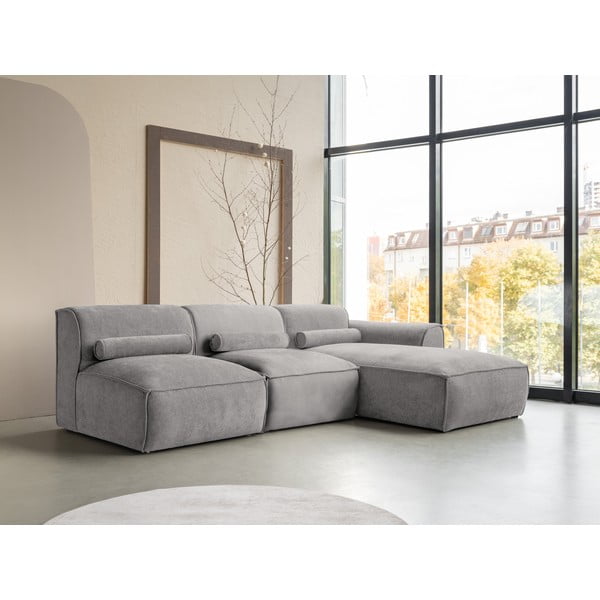 Svetlo siva kotna sedežna garnitura (desni kot) Flex Felix – Miuform-image-3