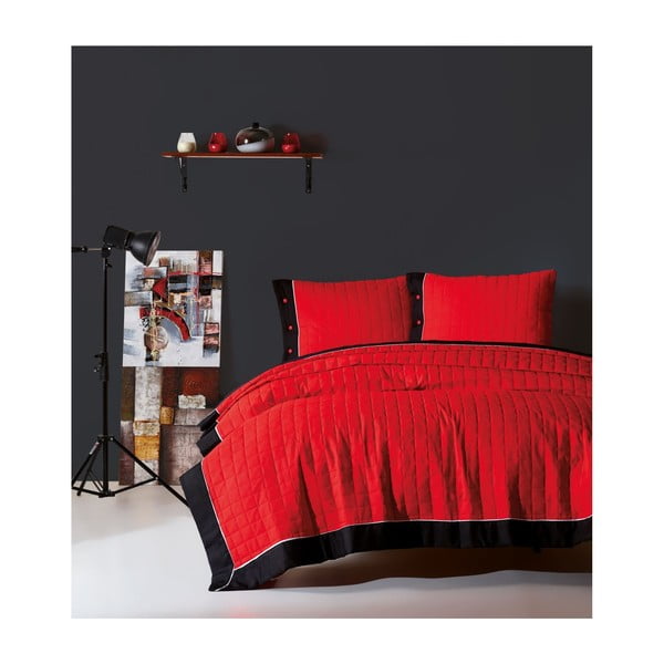 Posteljno perilo za dvojno posteljo Martina Black, 240 x 220 cm