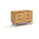 Nizka komoda iz hrastovega lesa 90x63 cm Greg - The Beds