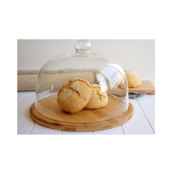 Bambusova deska za rezanje s steklenim pokrovom Bambum Focus-image-1