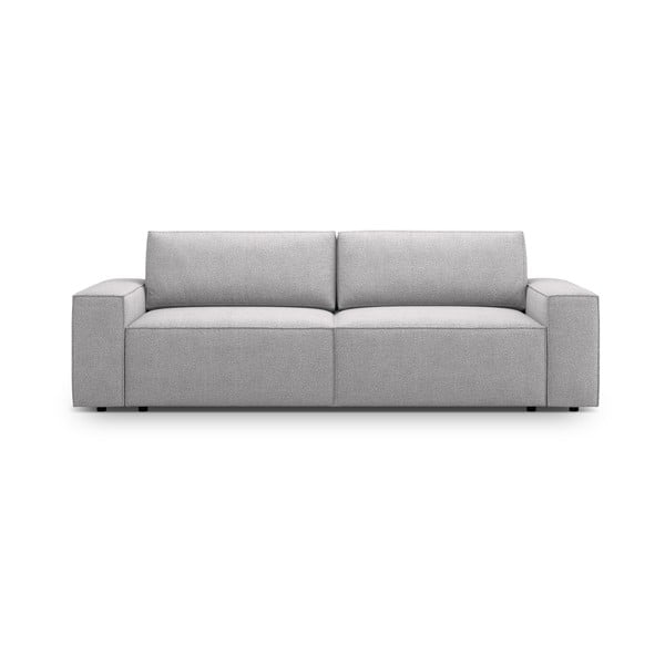 Svetlo siva raztegljiva sedežna garnitura iz tkanine bouclé 247 cm Jodie – Micadoni Home