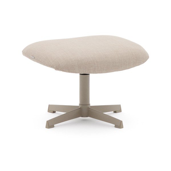 Bež tabure iz šenilje Teryl – Kave Home