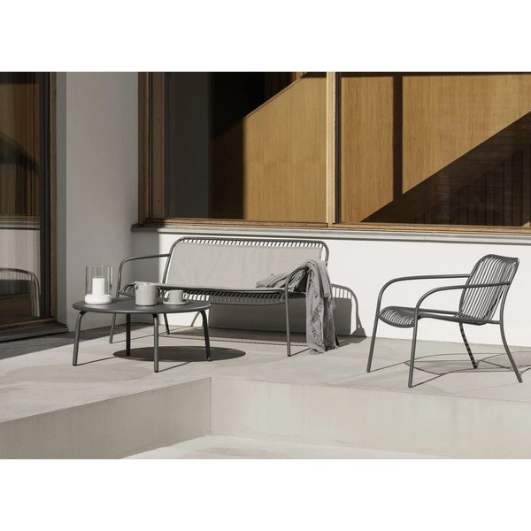 Siva kovinska vrtna klop Yua Wire – Blomus-image-1