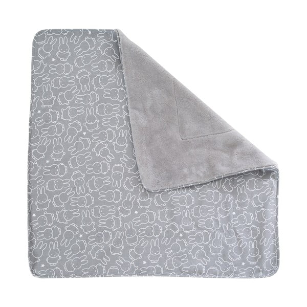 Siva otroška odeja iz mikropliša 80x80 cm Miffy – Roba