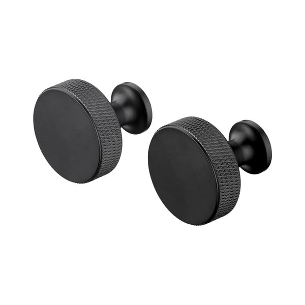 Črni kovinski stenski obešalniki v kompletu 2 ks Rof – Blomus