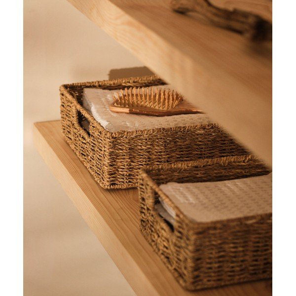Košare v kompletu 2 ks iz morske trave 36x27x10 cm Tossa – Kave Home-image-1