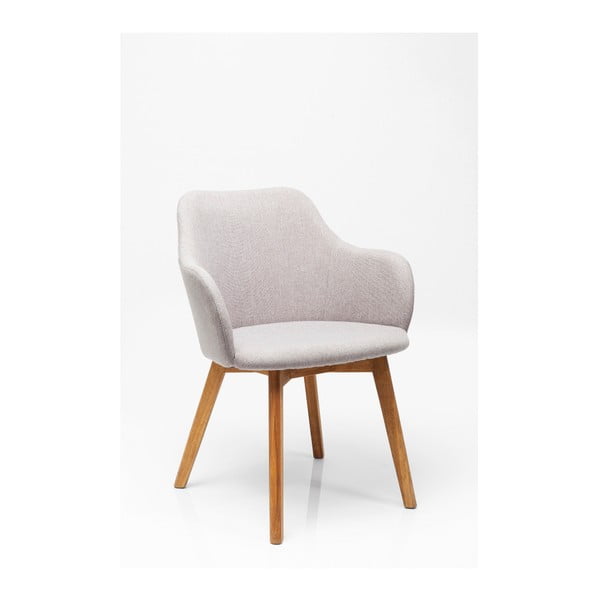 Siv stol z nogami iz hrastovega lesa Kare Design