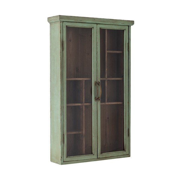 Zelena vitrina iz masivne jelke 13,5x80 cm Hazem – Bloomingville-image-2