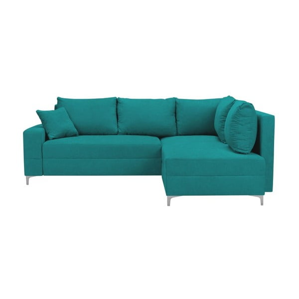 Turkizna Windsor & Co Sofas Zeta raztegljiv kavč, desni kot