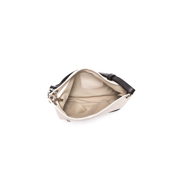 Usnjena torbica Anna Luchini 1104 Beige Nero-image-3