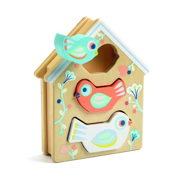 Otroška lesena sestavljanka Djeco Birdhouse-image-1