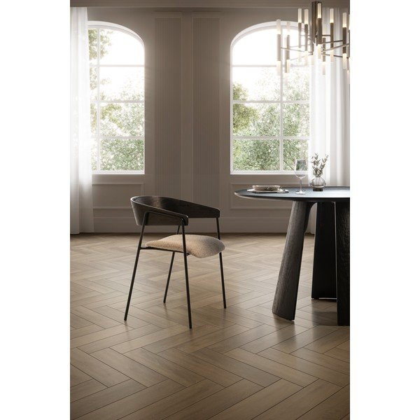 Okrogla jedilna miza s črno mizno ploščo ø 120 cm Zuri – MOME-image-2