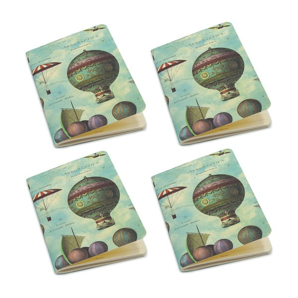 A6 zvezki v kompletu 192 stran 4 ks Baloons – Kartos-image-1