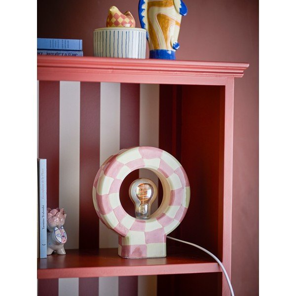 Rožnata namizna svetilka (višina 23,5 cm) Vialini – Bloomingville-image-1