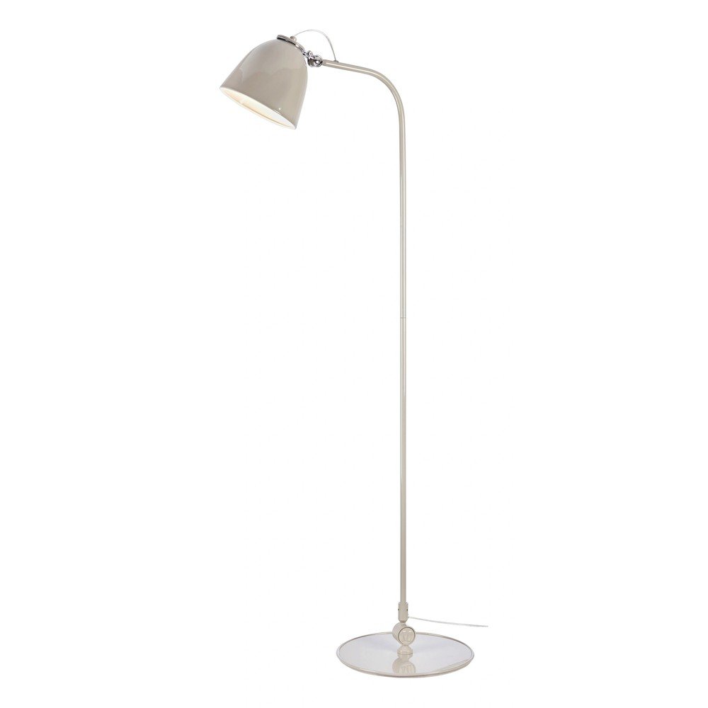 Sivo-bež stoječa svetilka s kovinskim senčilom (višina 130 cm) Tilt