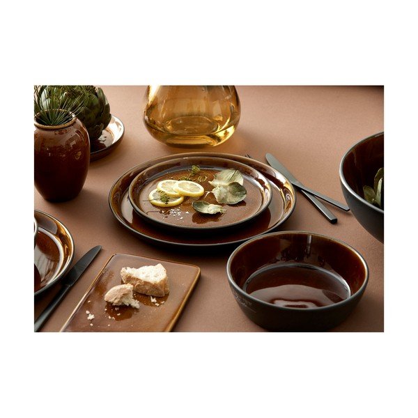 Črn/jantaren desertni krožnik iz kamenine ø 21 cm Gastro Black/Amber – Bitz-image-4