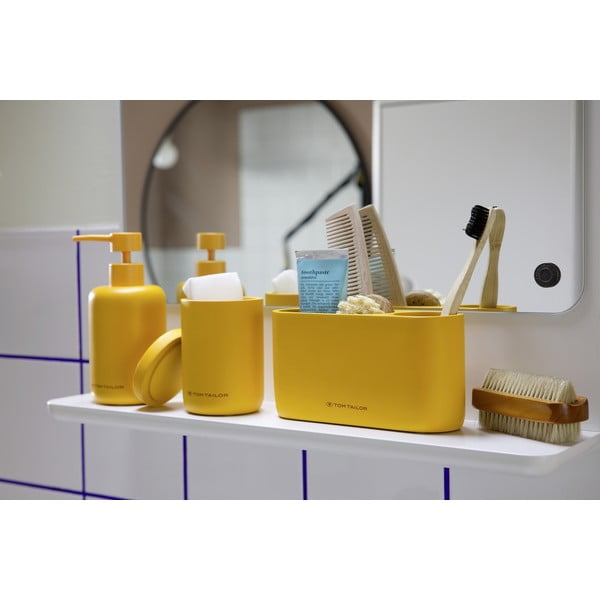 Gorčično rumen lonček za zobne ščetke iz poliresina Tom Tailor T-Color Bath – Wenko-image-3