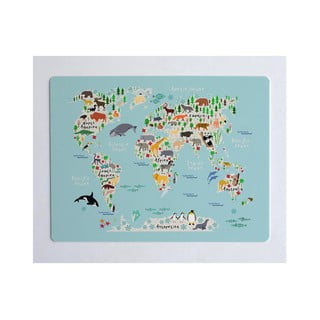 Namizna podloga Little Nice Things World map, 55 x 35 cm