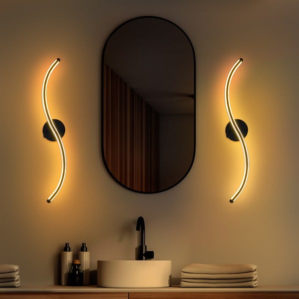 Črna LED stenska svetilka Yilan – Opviq lights-image-3