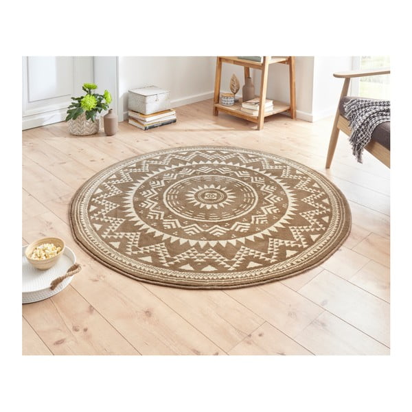 Rjava preproga Hanse Home Celebration Valencia, ⌀ 200 cm-image-1