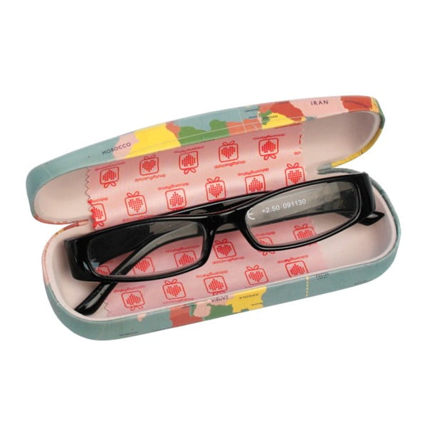 Ovitek za očala s krpo za čiščenje Rex London World Map-image-4